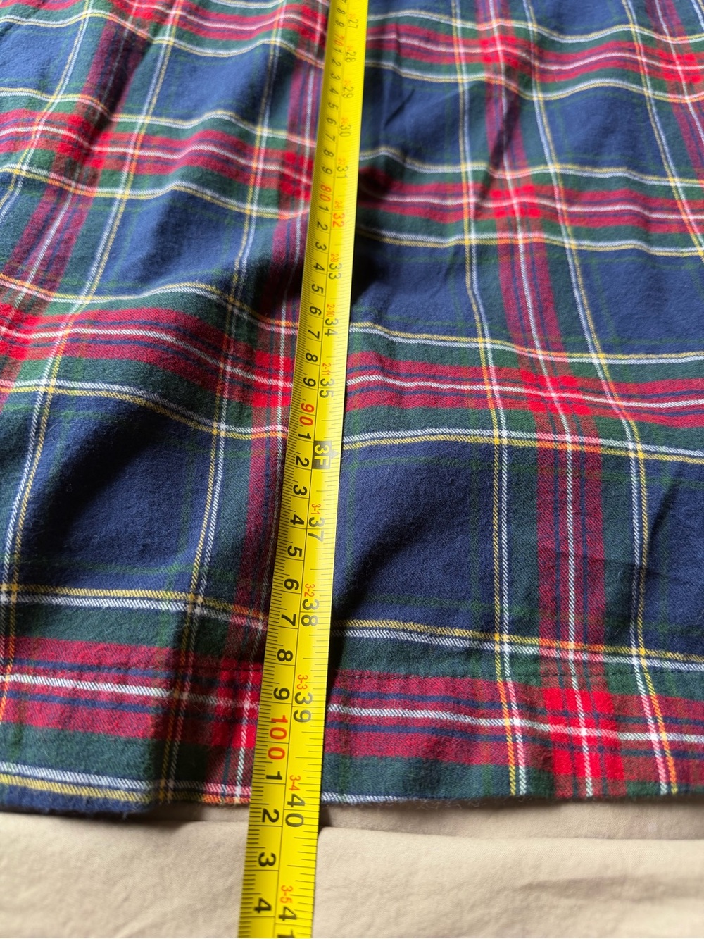 Petite Plume Classic Red Plaid Women Long Flannel Nightgown Sz L 100% Cotton - Picture 7 of 9